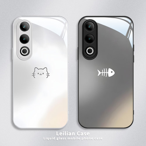 OPPOK系列手机壳猫咪ins鱼骨头