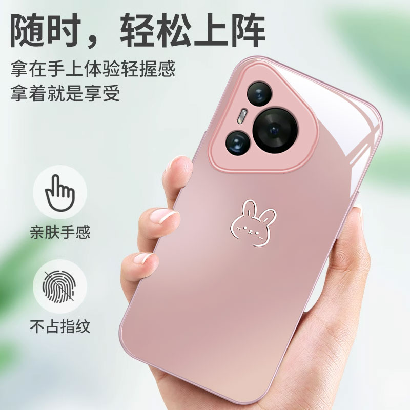 华为P系列手机壳玻璃ins卡通创意