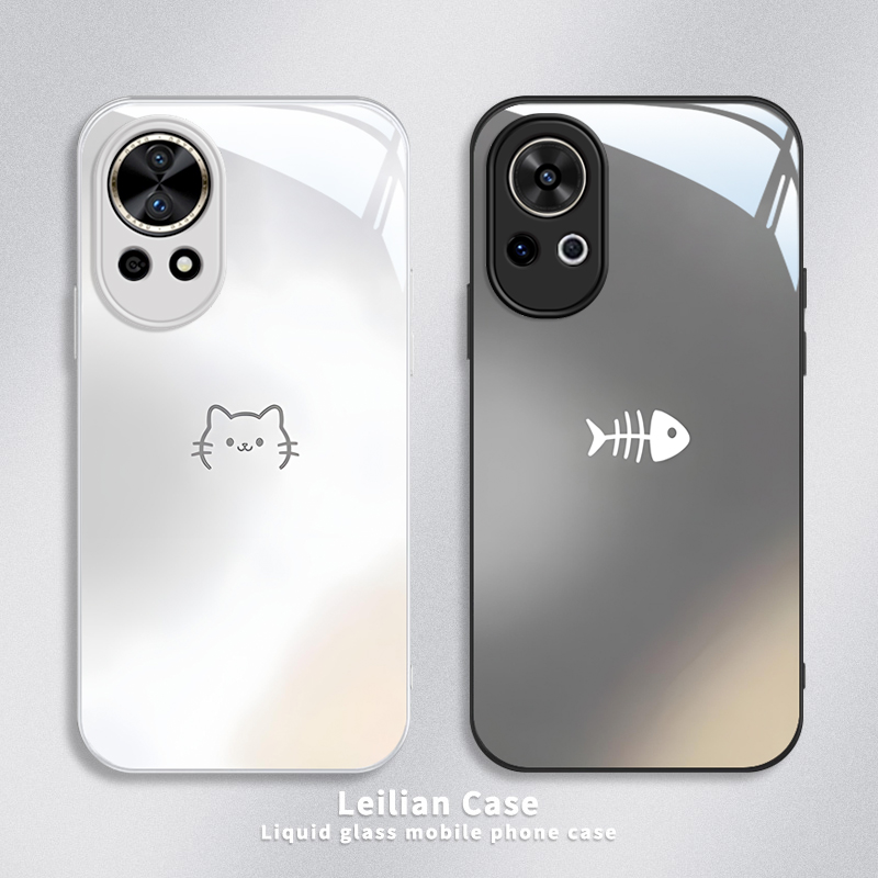 适用华为NOVA13手机壳HUAWEI新款nova12活力板nova11se金属漆10玻璃nova9se猫咪8SE鱼骨7保护套6防摔5硬壳ins
