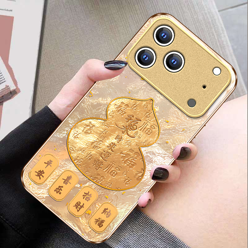 渐变花朵适用苹果17手机壳iPhone16Promax新款IP15金属漆14玻璃5硅胶13简约12硬11好看挂绳8plus防摔6保护套7