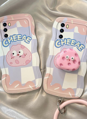 适用于OPPOK9Pro手机壳网红动漫大波浪OPPOPEYM00液态硅胶保护套镜头全包防摔创意软壳时尚女款