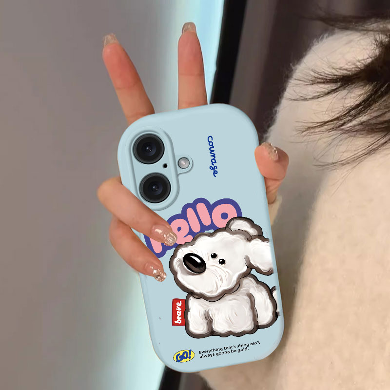 适用苹果系列全型号手机壳情侣狗