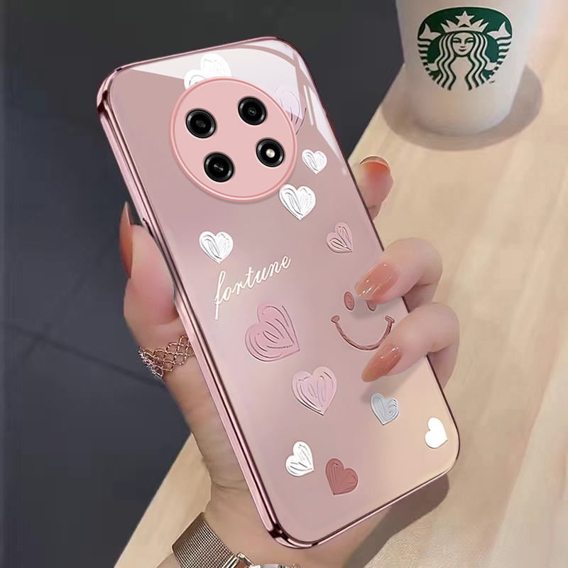 适用于OPPOA2Pro网红手机壳时尚新款简约ins风渐变爱心OPPOPJG110金属漆玻璃保护套全包防摔壳