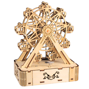 科技小制作发明音乐摩天轮发条八音盒 儿童手工diy材料节生日礼物