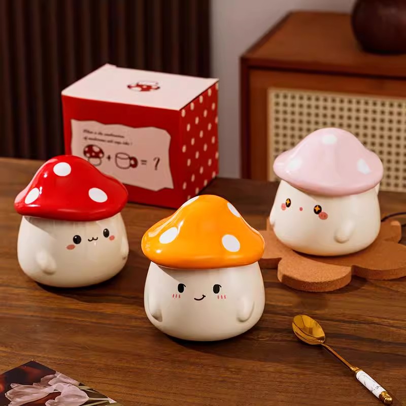 【工厂直销】蘑菇创意陶瓷马克杯
