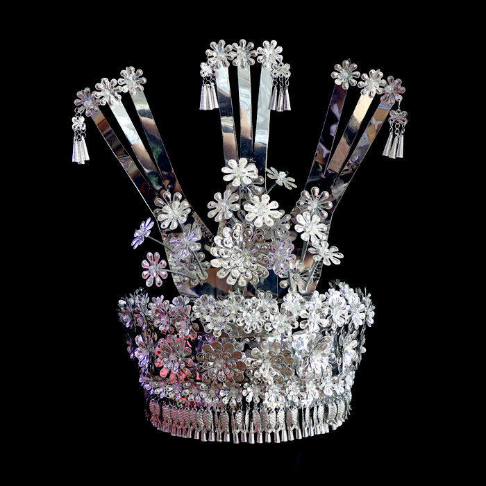 广西苗族银帽贵州苗族头饰不变色苗银帽子套件苗族银饰苗族头饰女