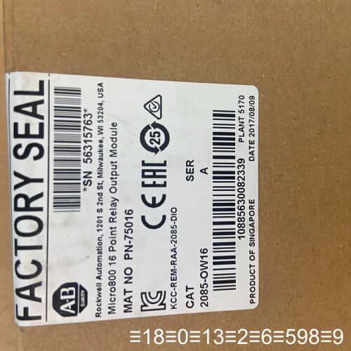 Micro800 16点继电器输模块，型号750/