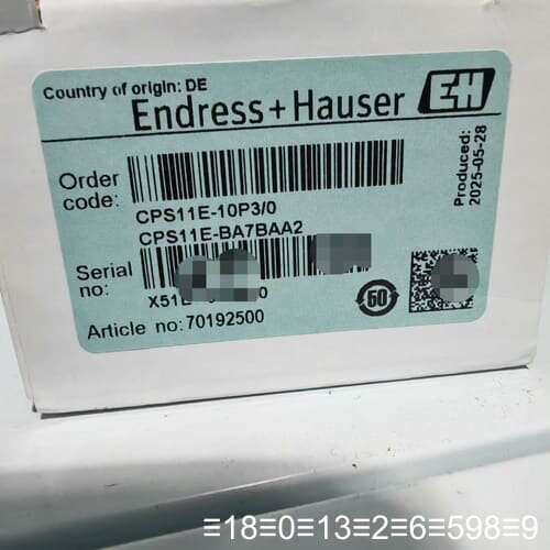 EH恩德斯豪斯PH电极，型号CPS11E-10P3/0