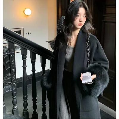 【特价】狐狸毛反季双面羊绒大衣