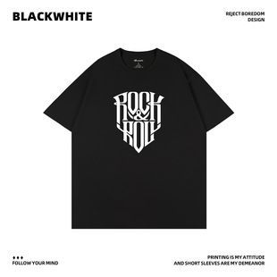 ROLL字母印花短 摇滚风ROCK Cleanfit·猛男美式 特价 ·冲量