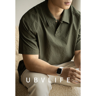 Cleanfit·美式猛男美式速干透气泡泡纱短袖Polo衫男士2026春夏季