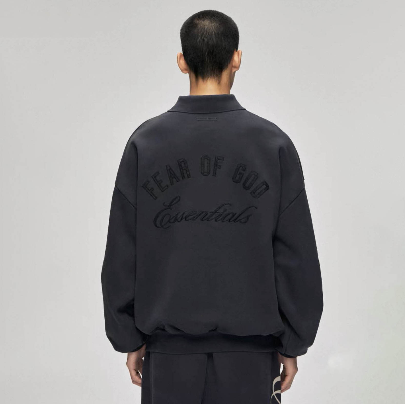 FOG CRAZY复线ESSENTIALS高街休闲宽松刺绣男女字母polo卫衣潮