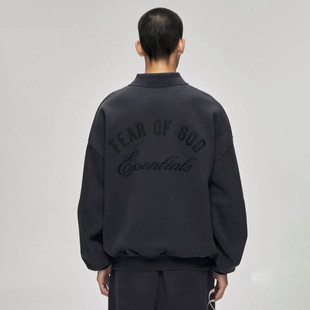 FOG CRAZY复线ESSENTIALS高街休闲宽松刺绣男女字母polo卫衣潮