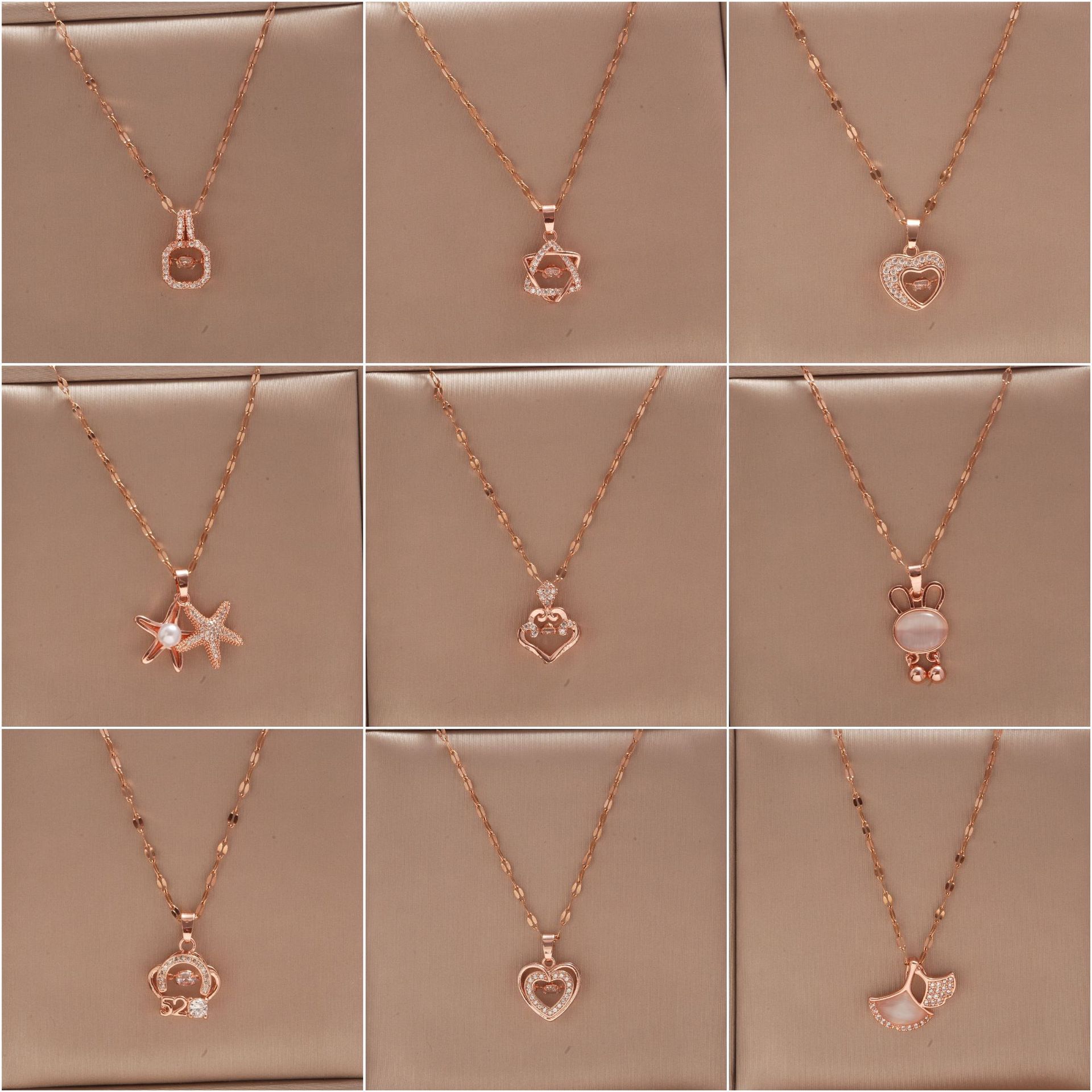 【限时·特价】Vintage古著·钛钢不掉色玫瑰金钥匙福锁骨链