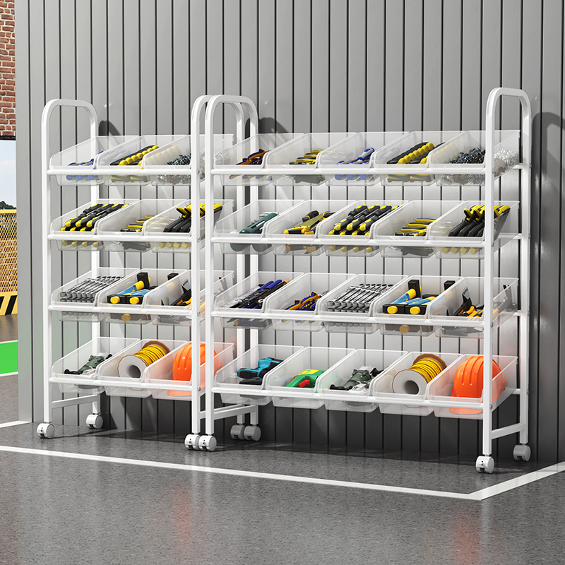 五金工具收纳架零件盒斜口货架加厚物料盒多层组合式置物架螺丝盒