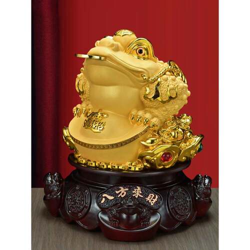 金蟾蜍摆件招财进宝，金蟾蜍公司店面收银前台开业礼品供家庭客厅
