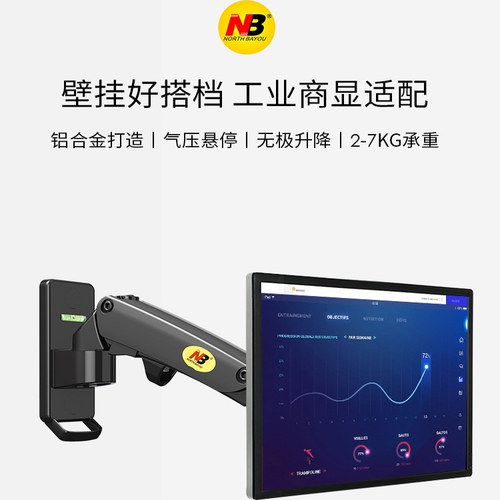 NB壁挂上墙打孔17-27寸金属支架