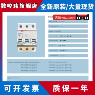 LS/LG BK63N小型断路器1P/2P/4P/4P电闸家用/工业漏电 空气开关