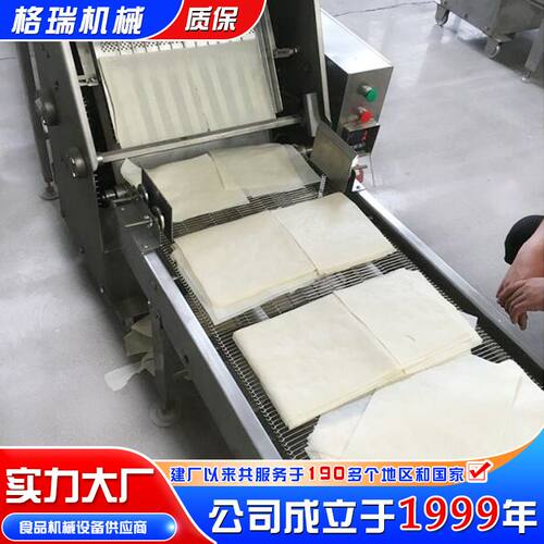 夜市地摊全自动多功能方形春饼机蛋皮机蛋丝机咖喱角皮食品机械厂