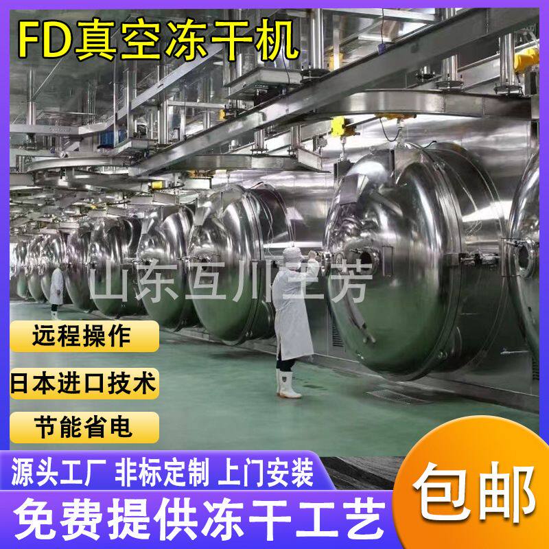 食品冻干机源头工厂 洋葱蘑菇辣椒50平方米FD低温真空冻干干燥机