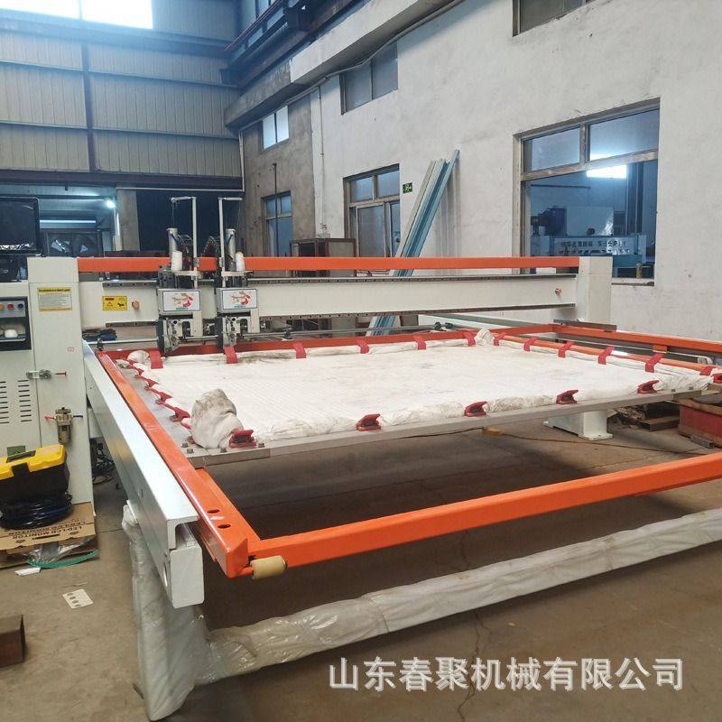 电脑高速双机头床垫面料绗缝机 自动及人工两种回归原点模式