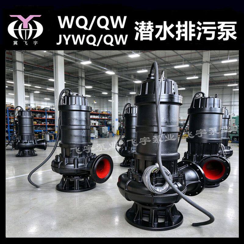 300WQ800-20-75 KW潜水电泵排污泵 QW无堵塞污水污物潜污泵提升泵