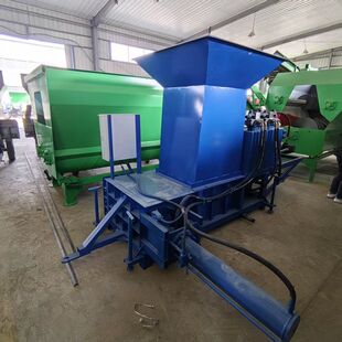 自动切膜青储圆捆包膜机干湿两用草料压块机两缸稻草方捆打包机