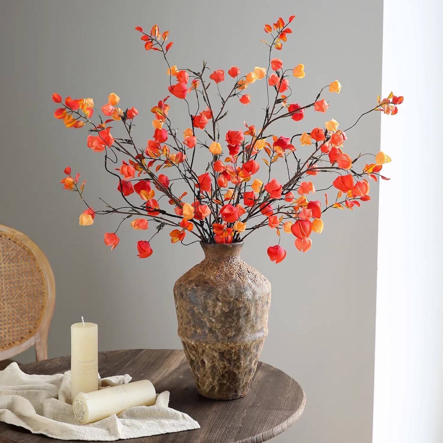 灯笼果仿真花假花摆设乔迁结婚花束新中式客厅玄关电视柜摆件装饰,鲜花速递/花卉仿真/绿植园艺,仿真花,淘宝优惠券,粉丝福利购,淘宝优惠卷