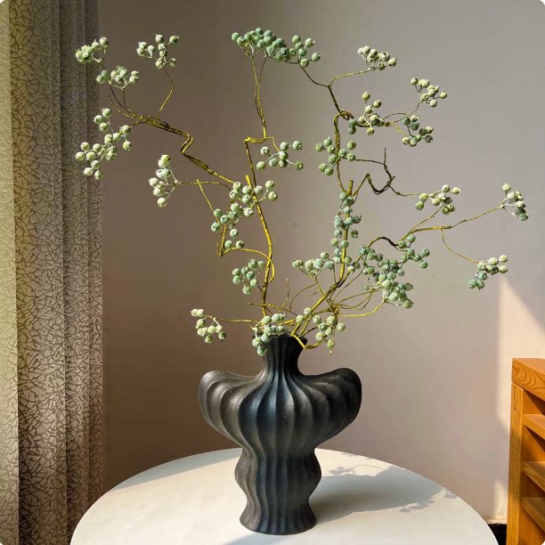 发财果马桑果仿真绿植假花树枝电视柜餐桌客厅摆件装饰花艺花材果