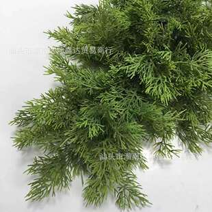 跨境亚马逊仿真龙柏松假松枝 假树枝景观装饰龙柏 人造塑料美人松