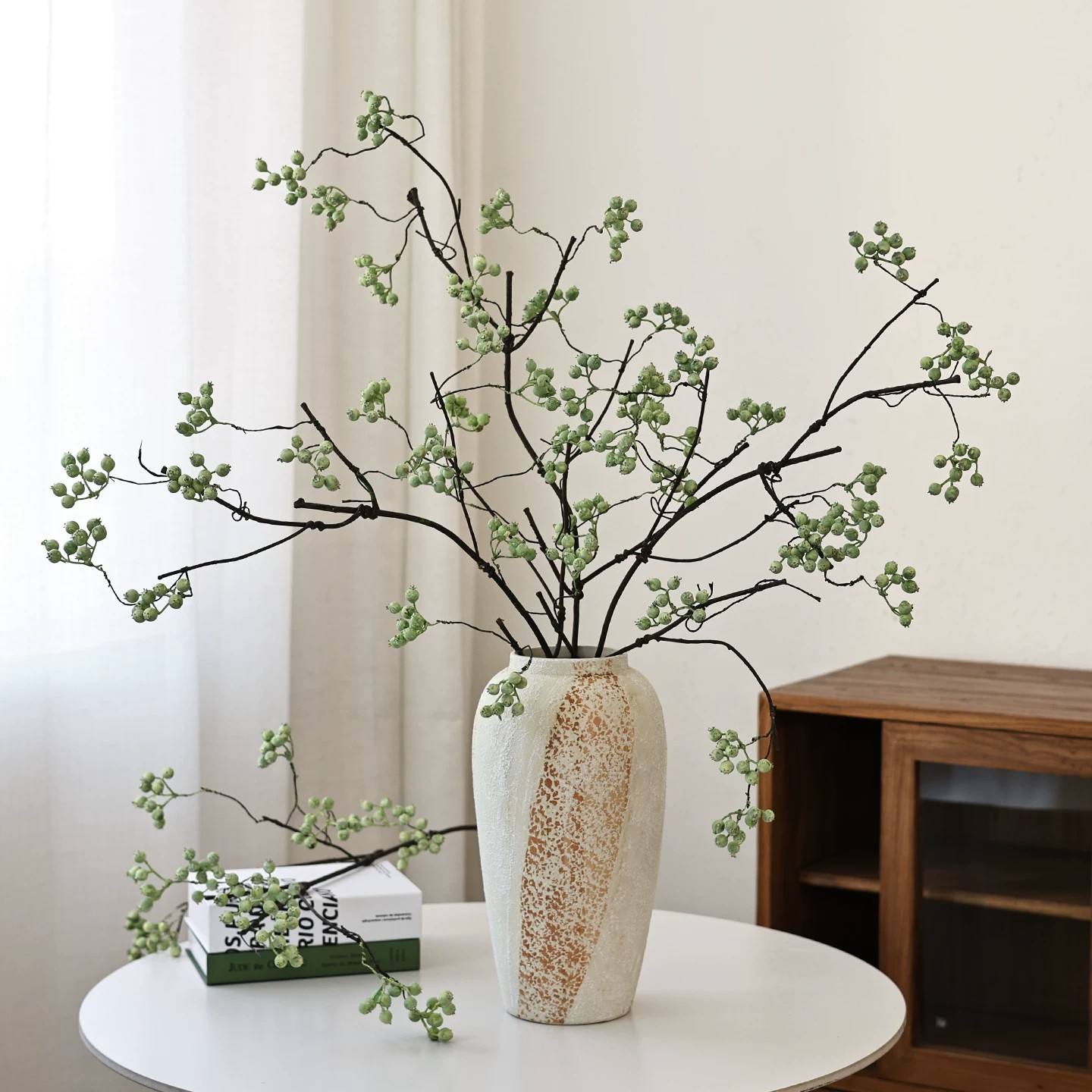 马桑果仿真花干花花束假花绿植摆设摆件干枝花瓶装饰侘寂风花艺