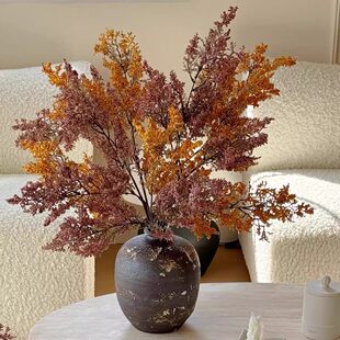 油画雾凇彷真绿植摆件客厅餐桌插花装饰品艺术摆设侘寂风枯枝系列