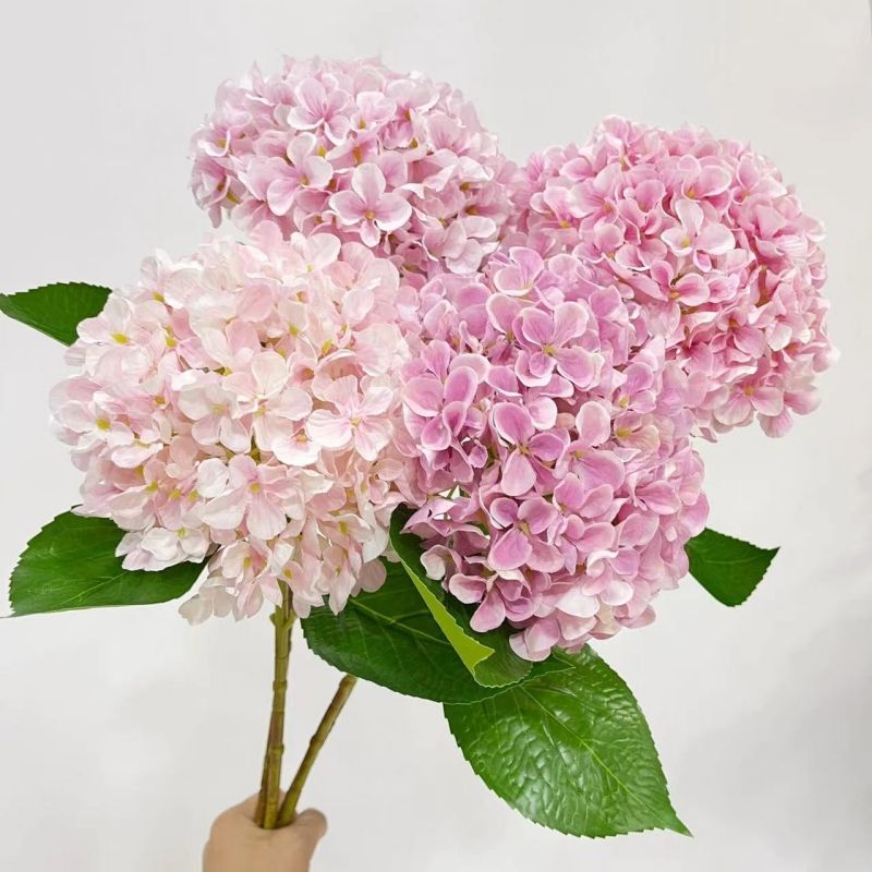高级感3D绣球花仿真花餐