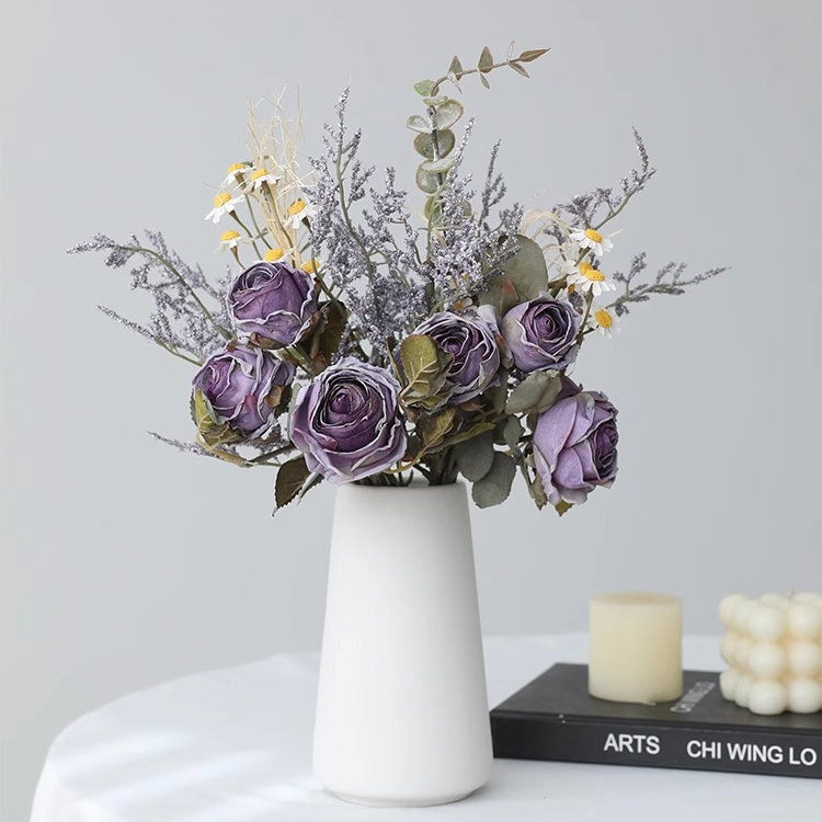 玫瑰花小雏菊假花仿真花摆设客厅餐桌花摆花干花花束装饰花艺摆件,鲜花速递/花卉仿真/绿植园艺,仿真花,淘宝优惠券,粉丝福利购,淘宝优惠卷