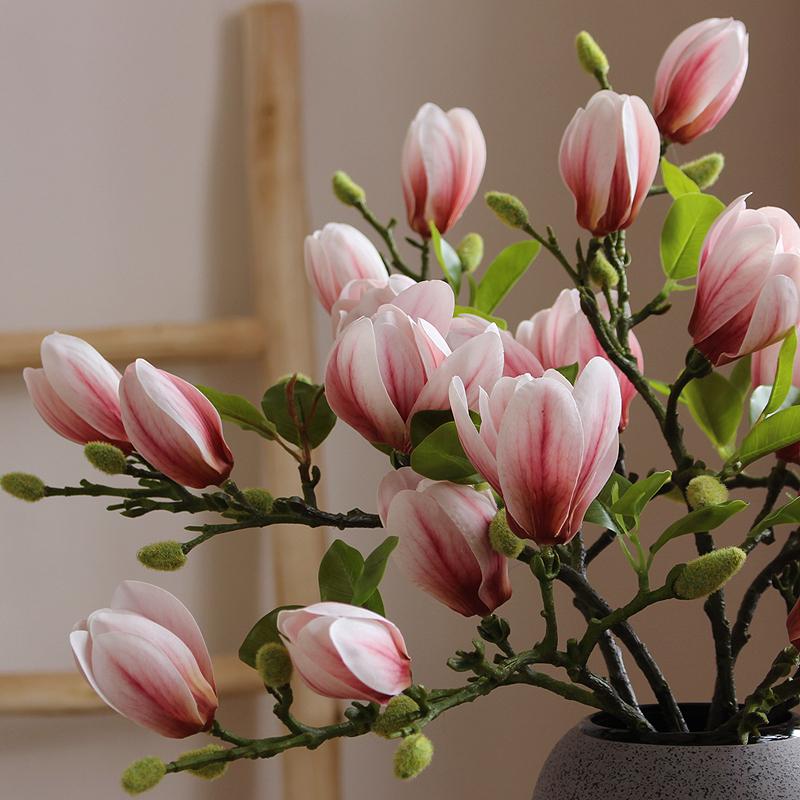 單支手感玉蘭仿真花假花