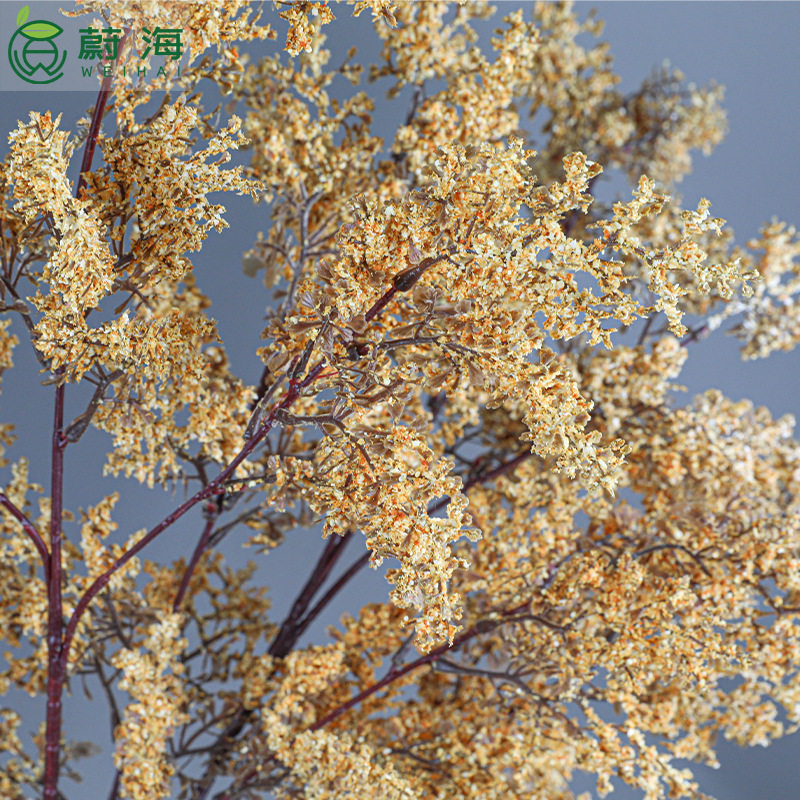 油画雾凇仿真绿植摆设假花花束花艺装饰摆件高级感侘寂风桌面插花