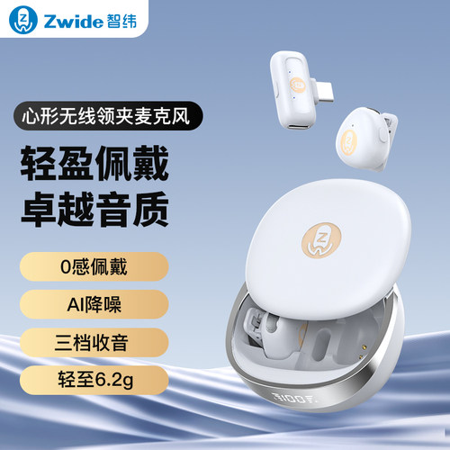 Zwide M13无线领夹麦克风手机直播专业级户外vlog采访收音降噪