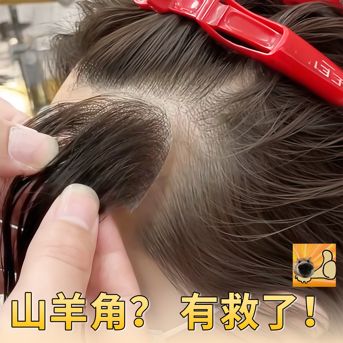 乐甜修饰前额发际线全真发假发片