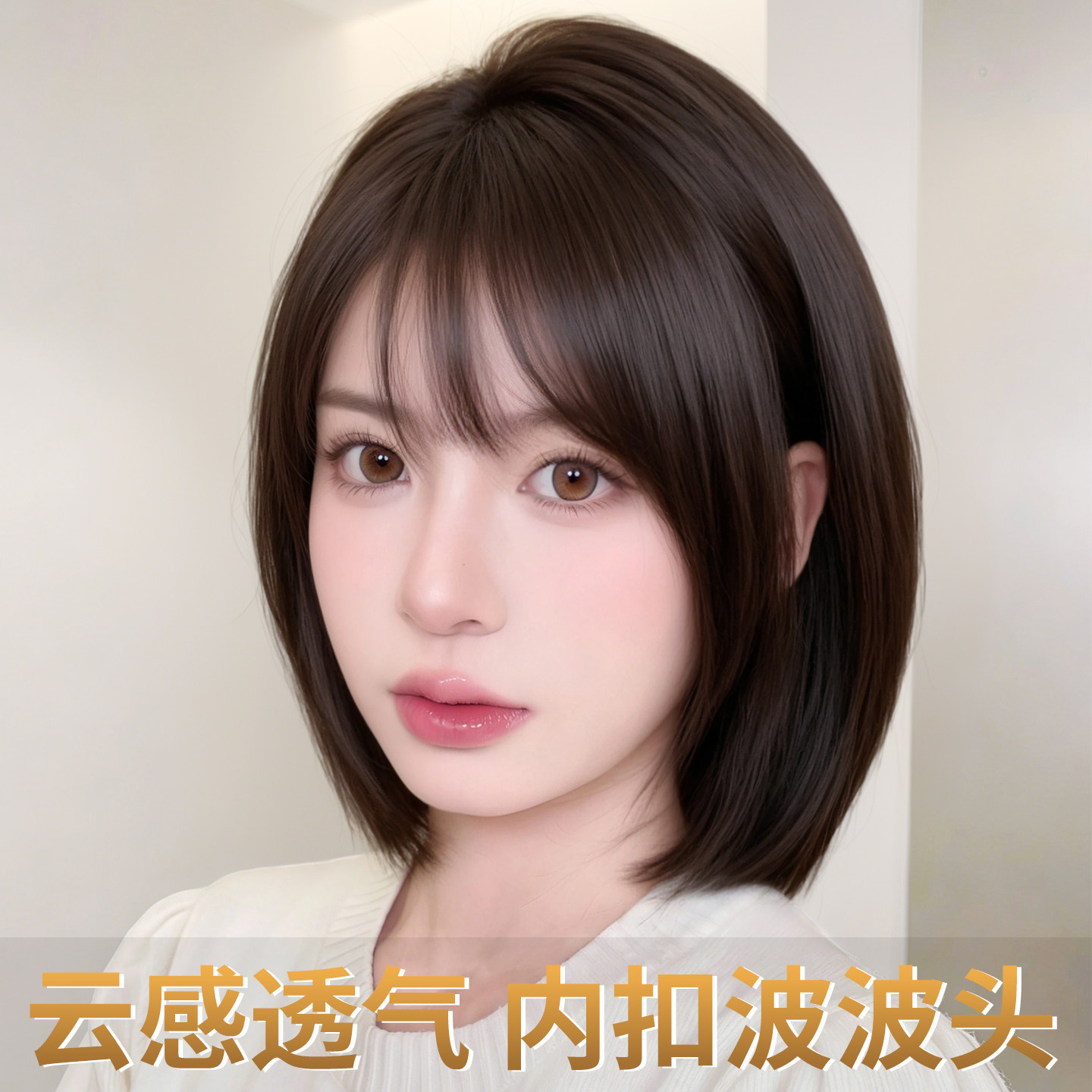 全真发头套女士减龄短发