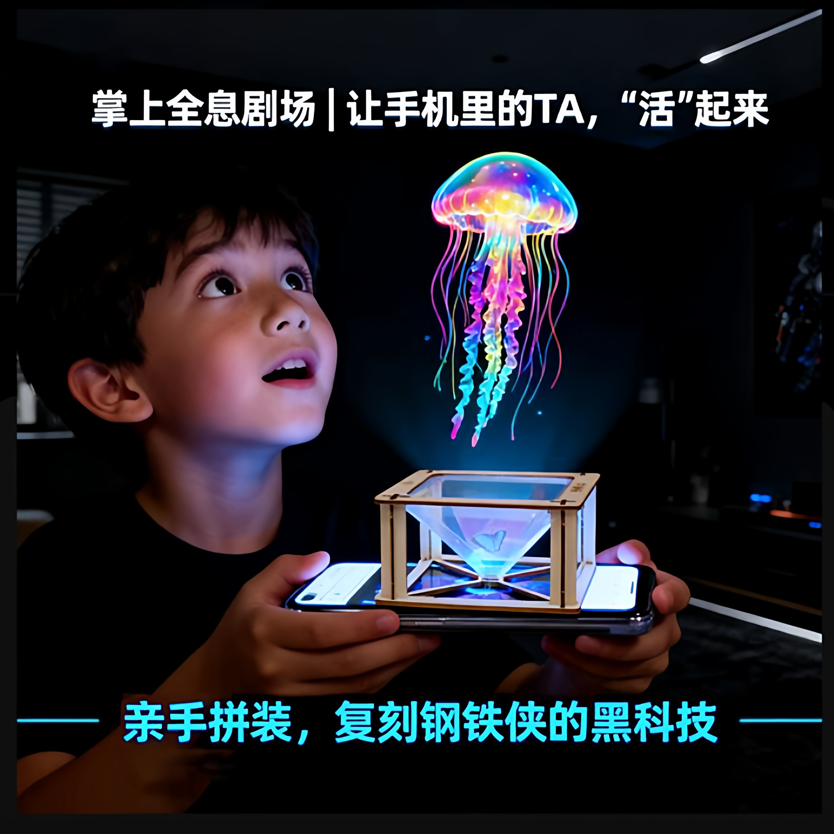 科学小实验全息3D投影仪小学生 diy简易手工材料包儿童科技小制作,玩具/童车/益智/积木/模型,科学实验,淘宝优惠券,粉丝福利购,淘宝优惠卷