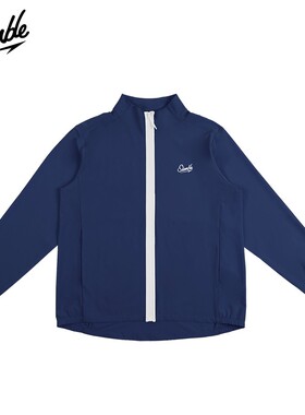 SLAMBLE秋季新款美式纯色立领薄款拉链外套男运动教练服运动上衣