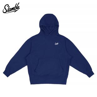 SLAMBLE美式连帽运动卫衣跑步男女健身简约套头柔软舒适休闲宽松