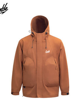 SLAMBLE男士防风连帽外套运动梭织夹克户外训练机能工装拉链秋季