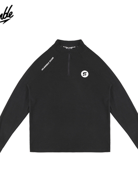 SLAMBLE秋冬新款双面德绒半拉链运动休闲长袖T恤保暖打底男女上衣