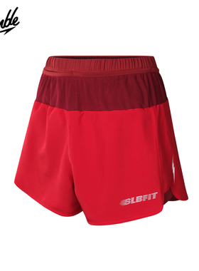 SLAMBLE女子运动短裤高弹透气排汗速干防走光健身跑步裤