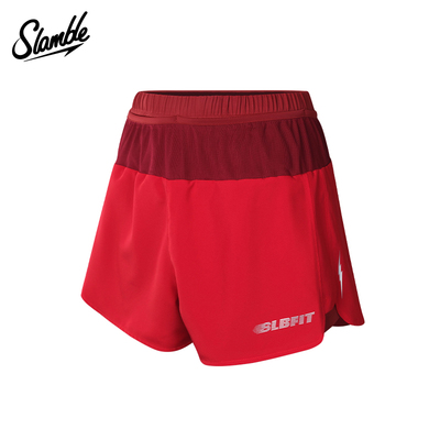 SLAMBLE女子运动短裤高弹透气排汗速干防走光健身跑步裤