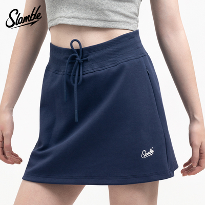 SLAMBLE女士运动半身裙A版辣妹短裙包臀裙美式卫裙高腰显高显瘦