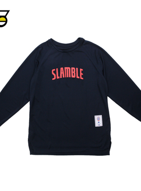 SLAMBLE秋季新款长袖男t恤女速干排汗运动投篮球衣服宽松跑步训练