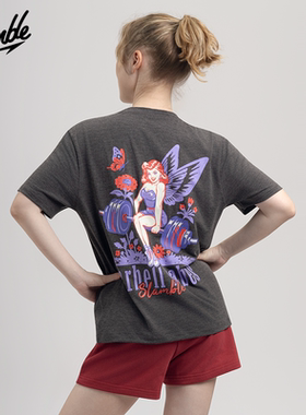 SLAMBLE女士CF运动短袖T恤莱赛尔综合训练健身速干透气轻薄弹力