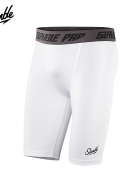 SLAMBLE篮球运动健身五分紧身裤男打底裤跑步训练高弹速干压缩裤